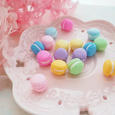Mini Macaron Polymer-Ton DIY Zubehör Handgefertigte Süße Dessert Charms Für Haarspangen Handyhüllen Dekoration Schmuckherstellung