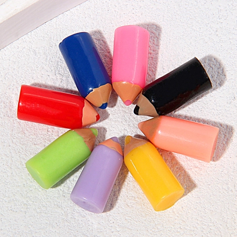 Simulation Mini Colored Pencil Miniature Resin Charms For DIY Phone Case Decoration Hair Accessory Craft Supplies