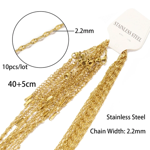 Minimalist 18K Gold Plated Stainless Steel Chain Necklace For Women Fashion Clavicle Chain Jewelry Party Everyday Gift