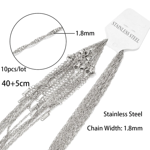 Minimalist 18K Gold Plated Stainless Steel Chain Necklace For Women Fashion Clavicle Chain Jewelry Party Everyday Gift