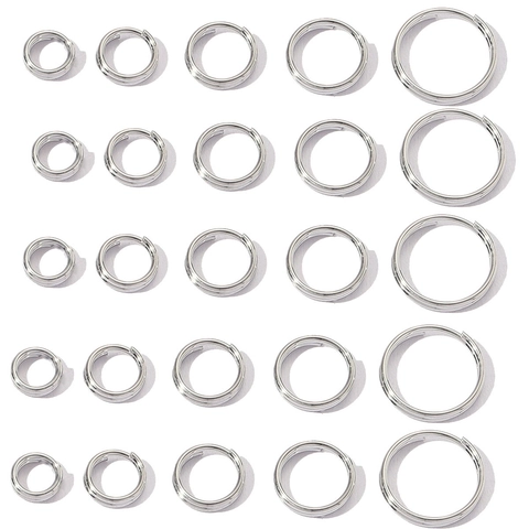 304 Roestvrijstalen Splitringen Dubbele Lus DIY Sieraden Maken Sleutelhanger Connectoren Sieraden Onderdelen Kleine Ronde Ringen
