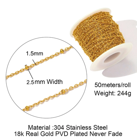 304 Roestvrij Staal Sieraden Maken Ketting Vergulde DIY Halsketting Armband Handgemaakte Benodigdheden Craft Accessoires