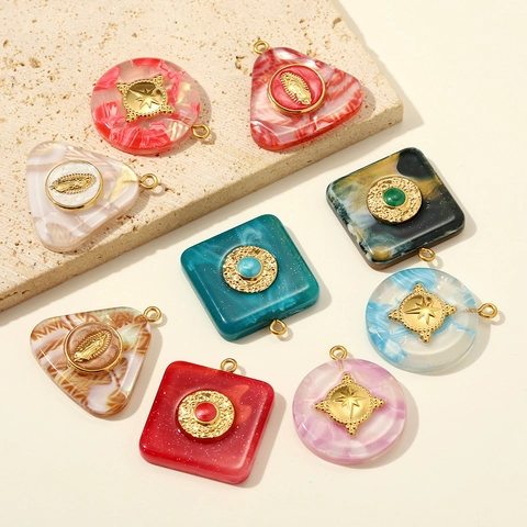 Edelstahl Jungfrau Maria Achtzackiger Stern Anhänger Für DIY Schmuckherstellung Retro Harz Emaille Geometrische Charms Für Halskette Ohrringe