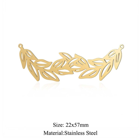 Stainless Steel Hollow Pendants Mountain Conch Geometric Leaf Ballet Dancer Charms DIY Jewelry Making Accessory Modern Minimalist Women Jewelry