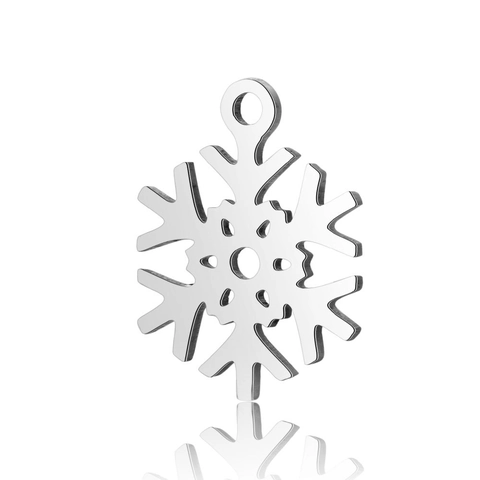 Stainless Steel Hollow Out Animal Plant Pendants For DIY Jewelry Making Necklace Bracelet Accessories Minimalist Silver Tone