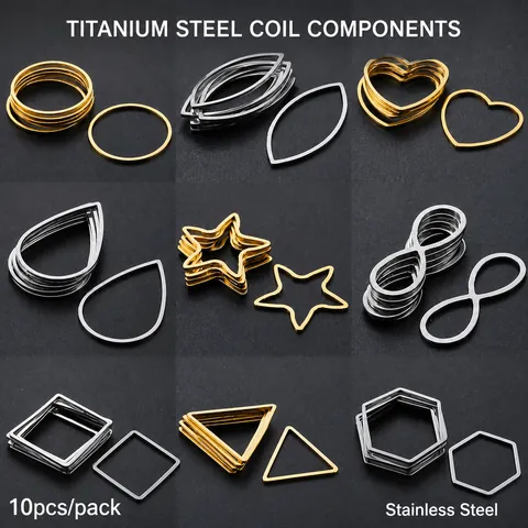 Minimalist Stainless Steel Geometric Hollow Out Pendants For DIY Jewelry Necklace Earring Making Polished Gold Silver Metal Connectors Crafting Supplies