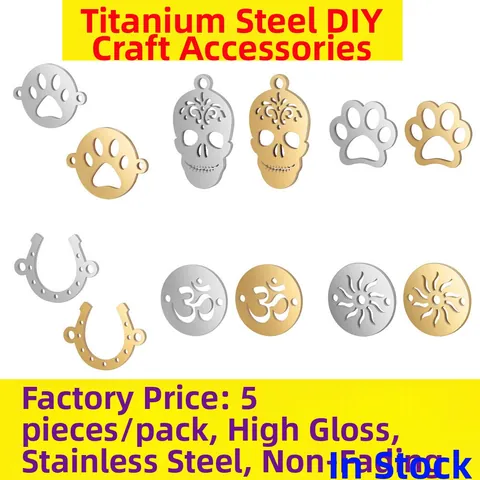 Edelstahl Charms Anhänger Für DIY Schmuckherstellung Om Yin Yang Hand Der Fatima Totenkopf Herz Libelle Lotus Pfote Verbinder Zubehör