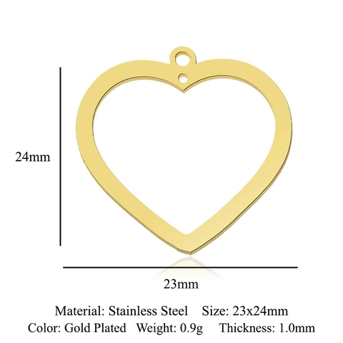 Stainless Steel Heart Pendant Accessory For DIY Jewelry Making Gold Silver Plated Baby Footprints Mom Infinity Design