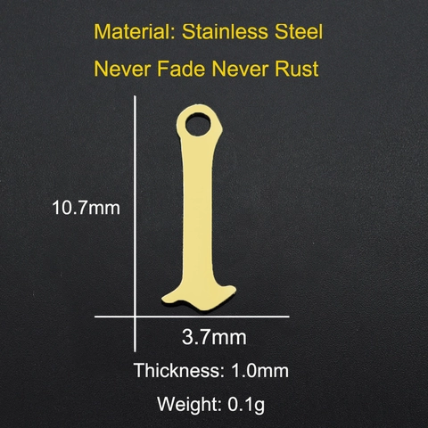 Stainless Steel Gothic English Letter Pendant Gold Plated Alphabet Initial Pendant For Women DIY Jewelry Making Necklace Accessories