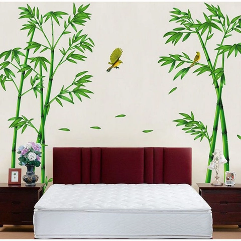 3D Stereo Cartoon Panda Bamboo Tree Wall Stickers PVC Waterproof Self-Adhesive Removable Decal For Living Room Kids Bedroom Decor