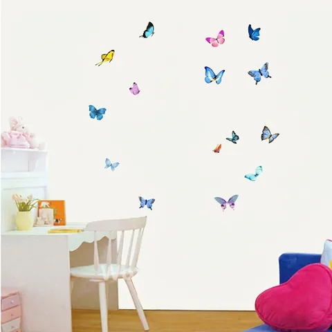 Faith Love Hope Family Citas Inspiradoras Pegatina de Pared Con Mariposas Coloridas Removible PVC Impermeable Calcomanía para Dormitorio Sala de Estar Decoración Hogar