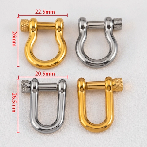 Stainless Steel Horseshoe Buckle U-Shape Shackle With Screw Pin For DIY Jewelry Keychain Bag Accessories Hardware Findings