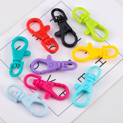 Colorful Plastic Lobster Clasp Swivel Snap Hook For DIY Jewelry Making Keychain Pendant Craft Material Bag Accessories