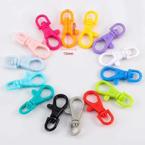Colorful Plastic Lobster Clasp Swivel Hook For DIY Keychain Jewelry Making Accessories Candy Color Trigger Snap Hook