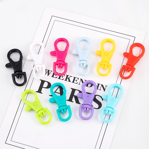 Colorful Plastic Lobster Clasp Swivel Hook For DIY Keychain Jewelry Making Accessories Candy Color Trigger Snap Hook