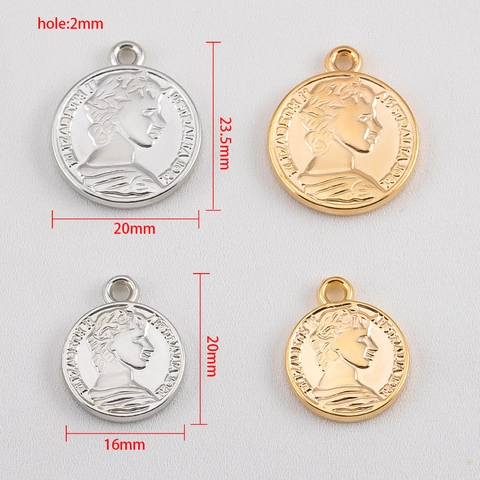 Vintage CCB Ciondolo Moneta Queen Relief Snowflake Charms Per Fai Da Te Collana Bracciale Accessori Oro Argento Ciondoli Retrò
