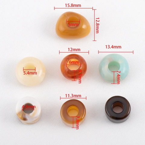Vintage Marmorierte Acryl Perlen Mit Großem Loch Für Schmuckherstellung DIY Armband Halskette Zubehör Kleidung Dekor