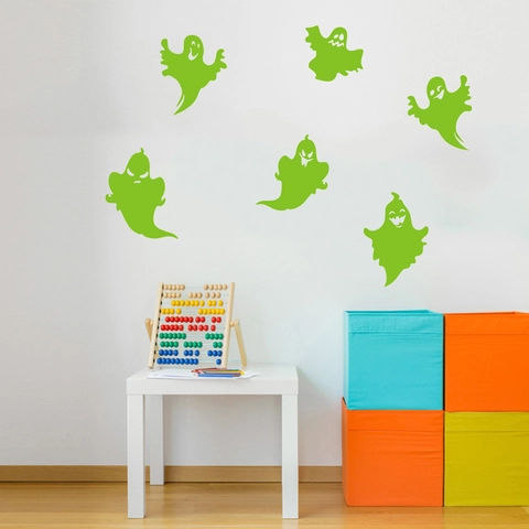 Halloween Glow In The Dark Spook Muurstickers Fluorescerend Groen PVC Lichtgevende Decals Voor Kinderkamer Decoratie