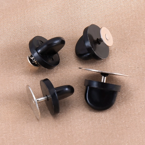 Rubber Pin Backs With Metal Pin Posts Butterfly Clutches Brooch Backing DIY Badge Jewelry Making Accessories For Crafting