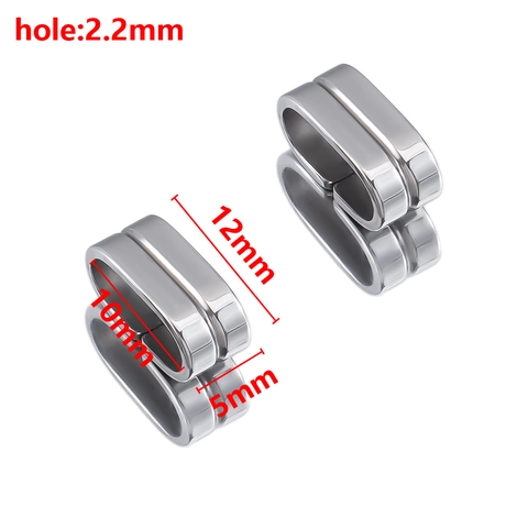 Boucle de Positionnement en Acier Inoxydable Connecteur de Fermoir Ovale pour Bracelet DIY Accessoires de Bijoux