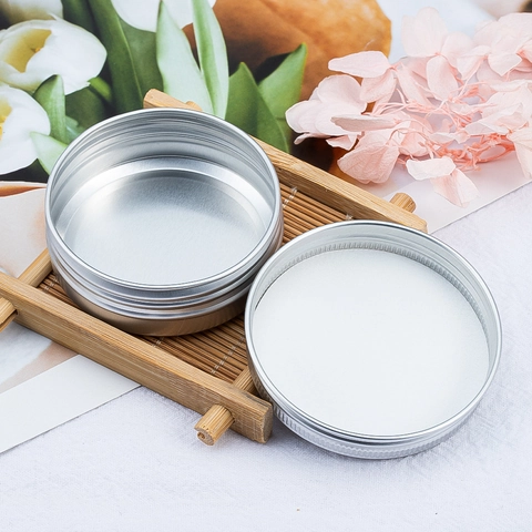 Rundes Aluminiumglas Metall Aufbewahrungsdose Mit Schraubdeckel Für Kosmetik Schmuck Reise Tragbare Verpackung Behälter Fall