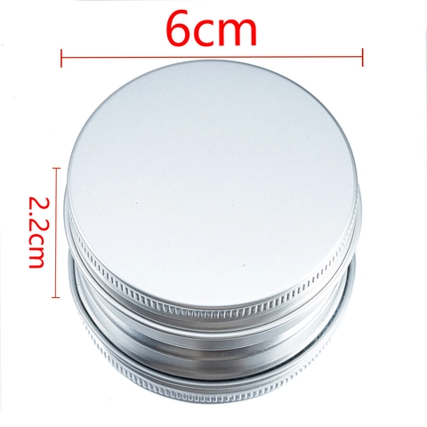Rundes Aluminiumglas Metall Aufbewahrungsdose Mit Schraubdeckel Für Kosmetik Schmuck Reise Tragbare Verpackung Behälter Fall