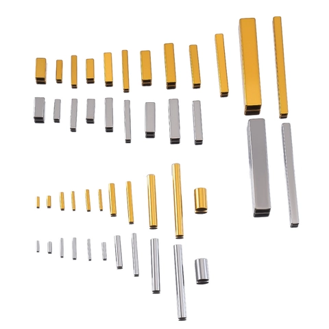 Stainless Steel Hollow Tube Beads Square Round Geometric Spacers Gold Steel DIY Jewelry Making Findings Components Accessories