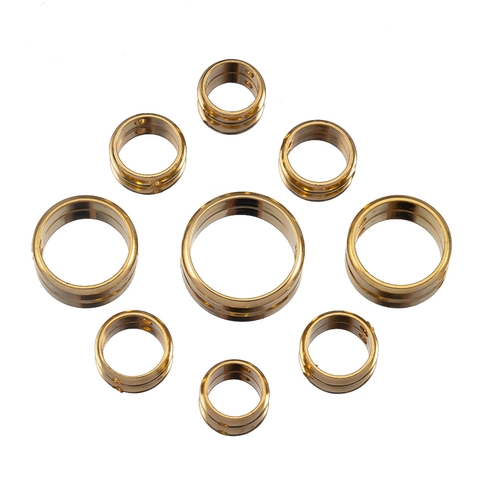 Edelstahl Doppel Loch Rund Ring Verbinder Für DIY Schmuckherstellung Zubehör Armband Halskette Spacer Gold Silber