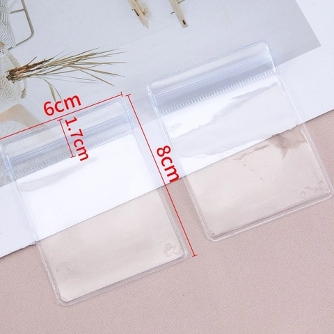 Sachets Bijoux Transparents en PVC Fermeture Zippée pour Boucles d'Oreilles Colliers Emballage Bijoux Sacs de Rangement Petites Pochette en Plastique