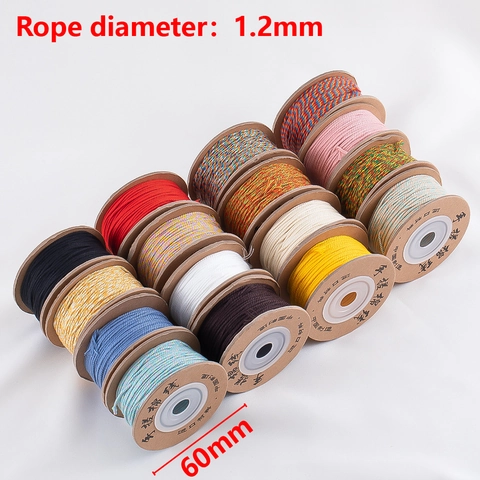 Tibetan Style Hand Woven Cotton Thread DIY Jewelry Cord For Bracelet Necklace Making Braided Rope Colorful String Vintage Accessory Material