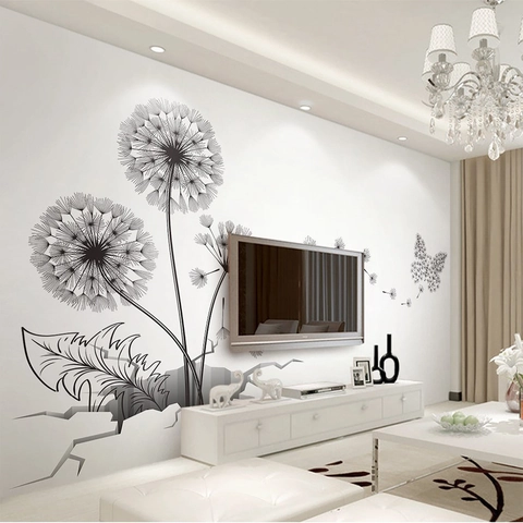 Vinilos Decorativos Impermeables de PVC Atrapasueños Unicornio Calcomanías Románticas Acuarela Pluma Diente de León Para Cuarto Niños