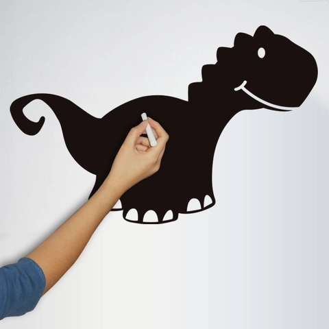 Vinilo de Pizarra de Dinosaurio de Dibujos Animados Borrable PVC Calcomanía para Habitación de Niños Escuela Hogar Decoración