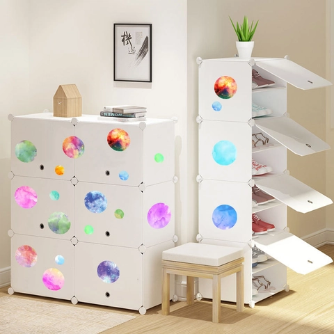 Aquarell Punkte Wandaufkleber PVC Wasserdicht Abnehmbare Kreis Wandtattoos Für Kinderzimmer Wohnkultur