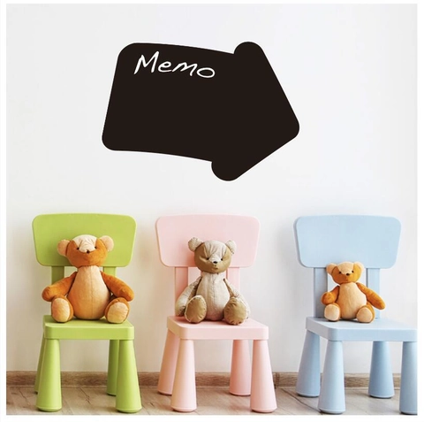 Pfeilform Tafel Wandaufkleber PVC Abnehmbare Memo Kreidetafel Aufkleber Für Home Office Wohnzimmer Küche Dekor Schwarz