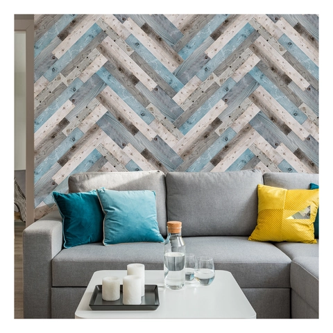 3D Houtnerf Muurstickers PVC Zelfklevend Behang Retro Distressed Houten Plank Patroon Decoratieve Muurschildering Voor Huis