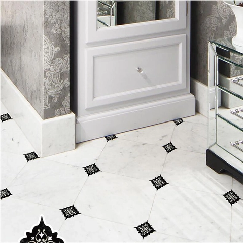 Adesivi Diagonali Per Piastrelle In PVC Impermeabile Modello Geometrico Mandala Decalcomanie Per Pavimenti Autoadesive Per Cucina
