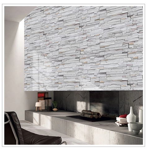 Retro 3D Faux Brick Pattern Self Adhesive PVC Wall Sticker Waterproof Removable Wallpaper For Cafe Home Decor Background