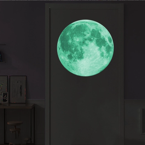 Leuchtende Mond Wandtattoo Glow In The Dark Mond Wandaufkleber Abnehmbare PVC Fluoreszierende Mond Sticker Für Kinderzimmer Schlafzimmer