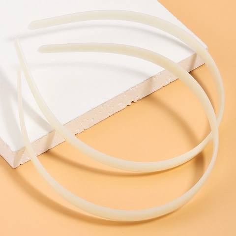 Base Simple para Diadema de Plástico ABS Para Hacer Joyas de Bricolaje Hallazgos de Lazo para el Cabello Minimalistas Engrosados para Mujeres Niñas Blanco
