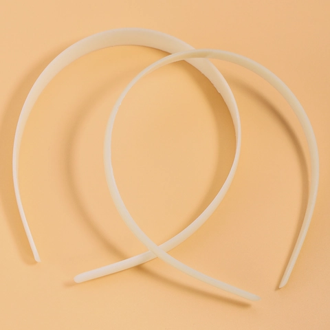 Base Simple para Diadema de Plástico ABS Para Hacer Joyas de Bricolaje Hallazgos de Lazo para el Cabello Minimalistas Engrosados para Mujeres Niñas Blanco