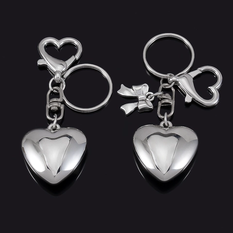 3D Spiegel Herz Schmetterling Blume DIY Anhänger Zinklegierung Silber Charm Für Schlüsselanhänger Tasche Handyhülle Damen Schmuck