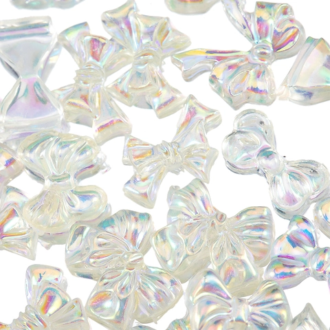 Decorazioni Per Nail Art in Resina a Forma di Fiocco e Fiore Iridescente Aurora Forme Miste Accessori Per Gioielli Fai-da-te