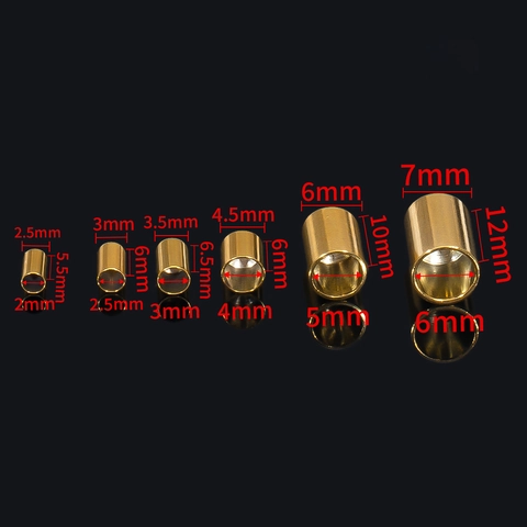 Stainless Steel Cylinder Cord End Caps Gold Silver Plated Jewelry Making Findings For DIY Necklace Bracelet Connection