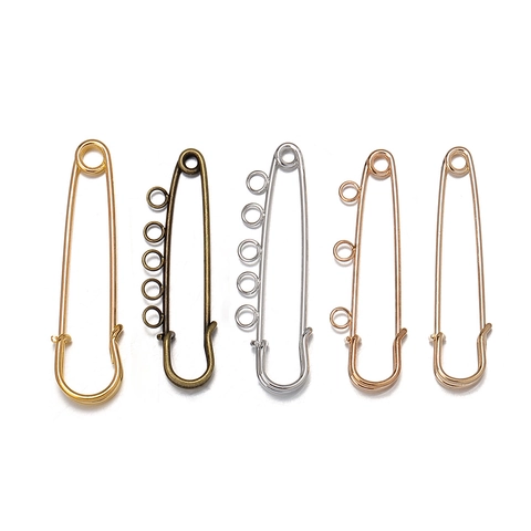 Base per Spilla da Balia in Lega Vintage per Creazione Gioielli Fai Da Te Placcata Spilla da Kilt Multi-Anello Strumento di Fissaggio Vestiti Donna