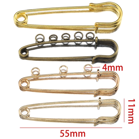 Base per Spilla da Balia in Lega Vintage per Creazione Gioielli Fai Da Te Placcata Spilla da Kilt Multi-Anello Strumento di Fissaggio Vestiti Donna