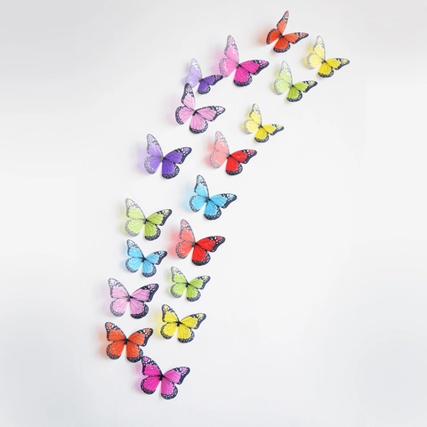 3D Schmetterling Wandaufkleber PVC DIY Wasserdicht Schmetterling Abziehbilder Für Kinderzimmer Schlafzimmer Haus Hintergrund Wand Dekor
