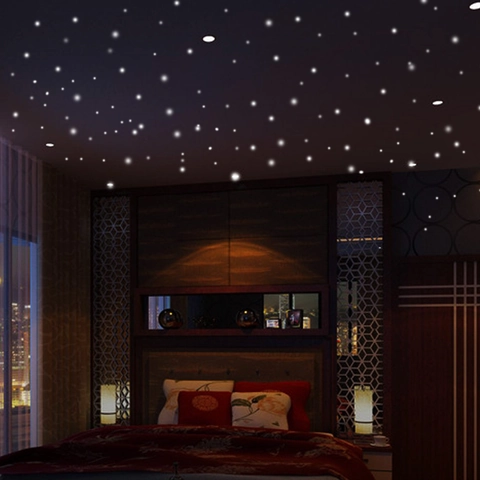 Adesivi Murali in PVC Luminosi 407 Pezzi Punti Luminosi Cielo Stellato Glow In The Dark Decalcomanie Per Cameretta Bambini