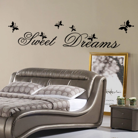 Pegatina de Pared Mariposa Sweet Dreams Impermeable Removible PVC Calcomanía para Dormitorio Sala de Estar Modern Home Decoración