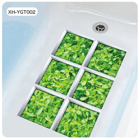 Autocollants de Baignoire Antidérapants Visuels 3D Appliques de Sol de Salle de Bain Décoratives en PVC Imperméables Pour Baignoire Douche Sécurité