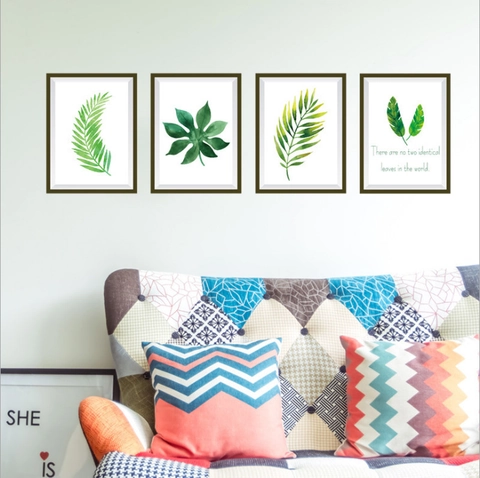 Noords Plantenbladeren Muurstickers Afneembare PVC Waterdicht Bloemen Muurdecoratie Voor Slaapkamer Woonkamer Keuken Huis